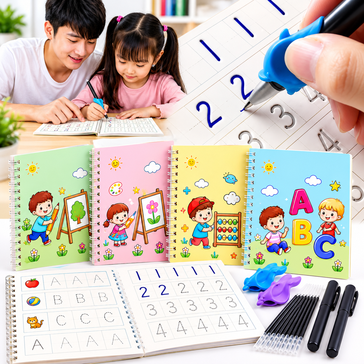 Magic Practice Copybook (4 Book + 10 Refill) (A-127)