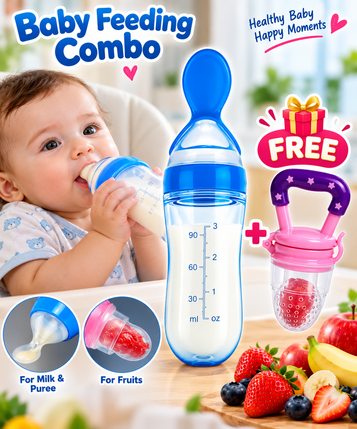 Baby Bottle & Fruit Feeder
